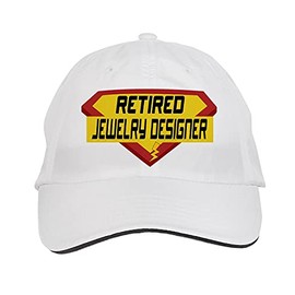 Makoroni - Retired Jewelry Designer Career Hat Adjustable Cap, DesL92 White