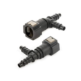 2x LST Fuel Line Connector Quick Coupling 8 mm T-Angle