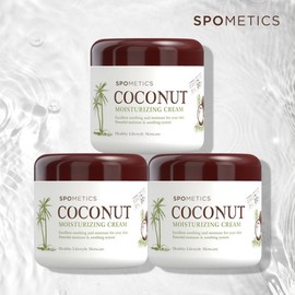 Spometics 스포메틱스 코코넛 모이스춰라이징 보습크림 300ml x3ea Spomatics Coconut Moisturizing Cream 300ml x3ea