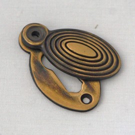 Brass Oval Beehive Escutcheon