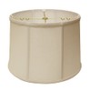 HomeRoots 13" Off White Throwback Drum Linen Lampshade