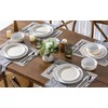 GBHOME 12 Pieces Ceramic Dinnerware Set, Modern White Dish Set