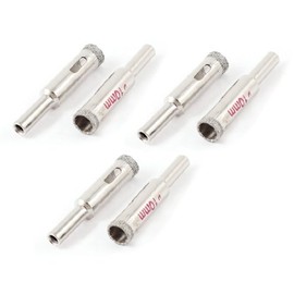 uxcell Diamond Coated 10mm Diameter Drill Bit Glass Tile Hole Saw 6 Pcs