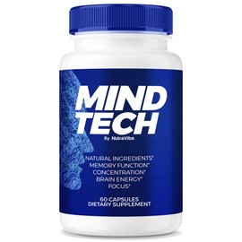 Mind Tech Capsules – Premium Memory and Focus Support Formula with a Clean, Natural Blend to Help Maintain Sharpness, Clarity & Concentration | MindTech Easy-to-Swallow Pills (60 Capsules)