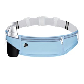 Running Belt for Men & Women – Slim, Adjustable Waist Pack with Zippered Pockets, Waterproof, Reflective, No-Bounce Fanny Pack for Jogging, Hiking, Fitness, Travel – Fits All Smartphones (Blue)