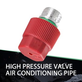 SLIMI 1 PC High Pressure AC Valve, Wear Resistant Alloy Anti-Rust Air Conditioning Pipe Valve Core, Durable Auto Replacement Parts, Compatible with Volkswagen Lavida Bora Jetta (Red)