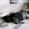Michorinee Bed Linen 140 x 200 cm Black White Palm