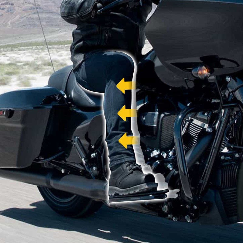 Mofun Driver Floorboard Relocation Brackets Compatible with Harley Touring Street