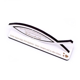 Decorative Stand Fish – Congratulations on Confirmation – with Name of Choice to Stand Up 15 x 6 cm