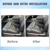 FZJDSD Black Driver & Passenger Side Bottom Microfiber Leather Replacement