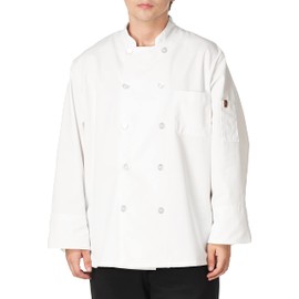 Red Kap Unisex-Adult Ten Pearl Button Chef Coat White