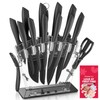 D.Perlla Knife Set, 14 PCS Stainless Steel Kitchen Knives Block