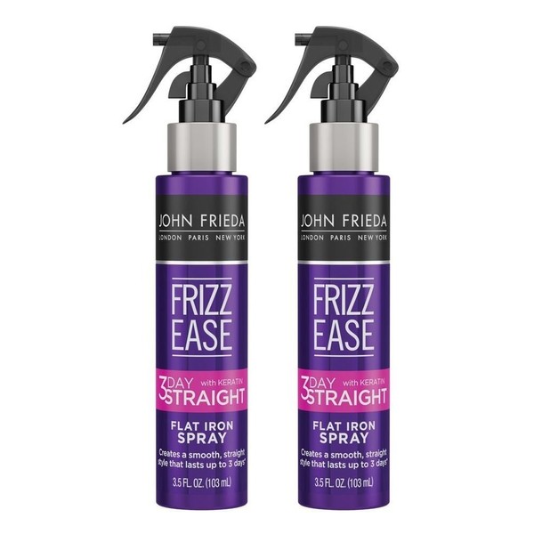 John Frieda Frizz-Ease 3 Day Straight Flat Iron Spray 3.5 Ounce (103ml) (2 Pack)