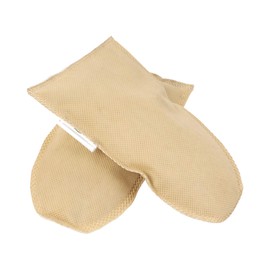 BambooMN Activated Bamboo Charcoal Odor Absorber Moisture Eliminating Shoe Inserts, 100g Per Pair, Tan 5 Pairs