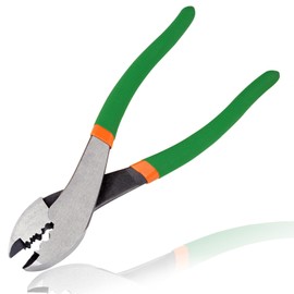 LEONTOOL Wire Crimping Tool with Cutter 8-Inch Electrical Pliers Terminal Crimp Pliers with Wire Cutter, Wire Crimper Cutting Tool with PVC Handle for 10 to 22 AWG Terminals and Connectors