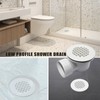 Low Profile Shower Drain, 1.5” Side Outlet Drain Assembly,Perforated Strainer,