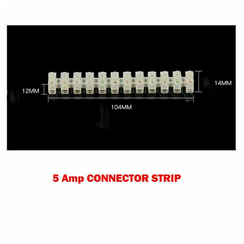 12 Way Electrical Terminal Blocks Connector Strip 15 Amp Terminal