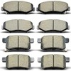 AnnoVinco 8PCS Front Rear Ceramic Brake Pads Replacement Kit Fits