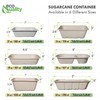 EcoQuality 24oz Disposable Bowls - Rectangular Compostable Sugarcane Fiber Biodegradable