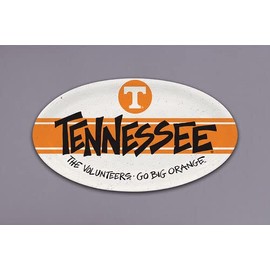 Magnolia Lane University of Tennessee The Volunteers Football Heavyweight Melamine Oval Platter, 12.25-inch Length, Kitchen Accessories