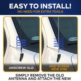 Stainless Chrome Antena for Ford F150 (2009-2024) - Highly Durable Premium Truck Antenna 15 Inch - Car Antenna FM AM for Ford F150 Accessories