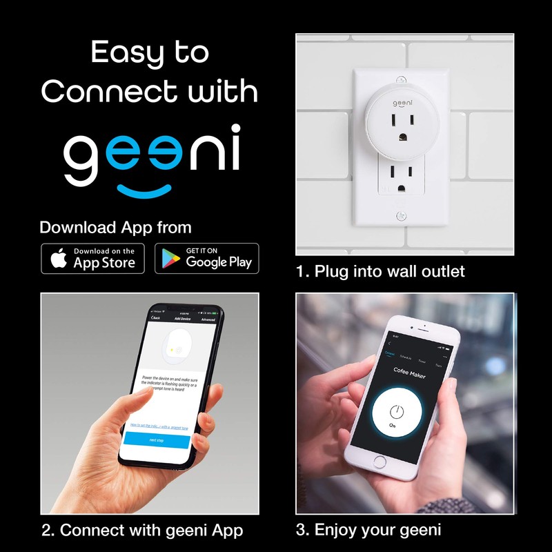 Geeni, SPOT Smart Wi-Fi Outlet Plug, Smart Home Outlets That