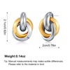 FILMOON Two Tone Statement Geometric Dangle Drop Earrings for Women