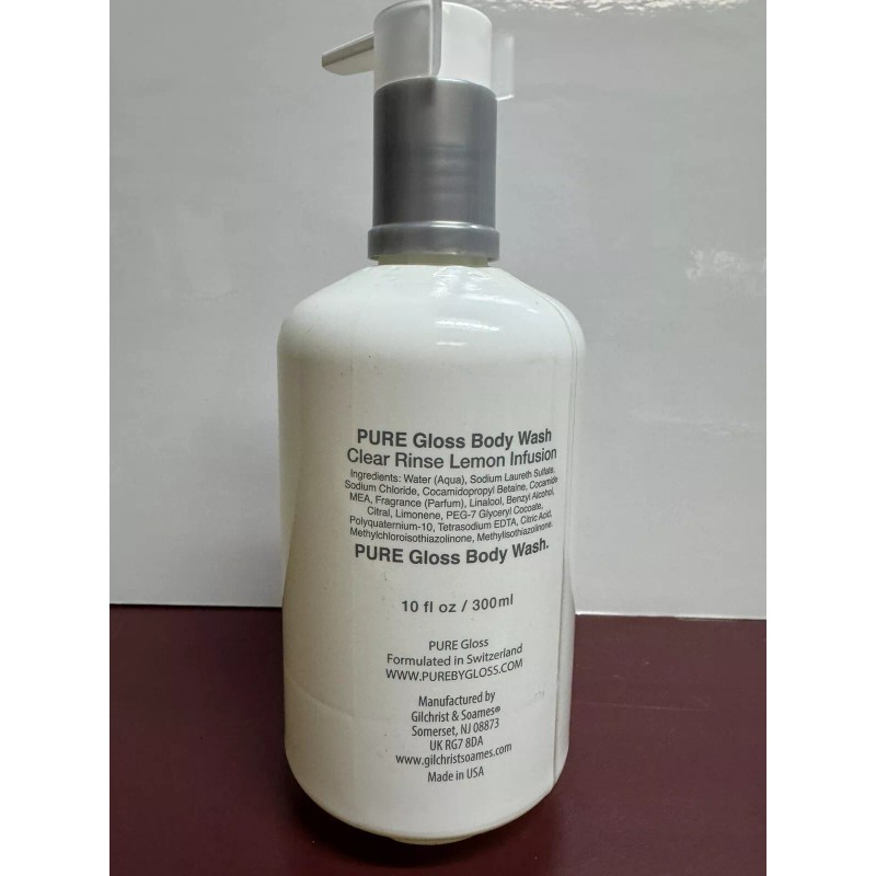 PURE Gloss Body Wash Intense Clean Lemon Infusion 10oz Pump