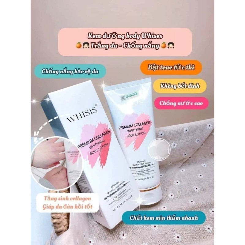 Whisis Premium Collagen Whitening Body Lotion SPF 50+/ PA++++ 200