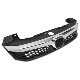 HECASA Front Grille Compatible with 2012 Honda Civic 4 Door Sedan JDM Style Replacement for HO1200206 71121TR0A01 Bumper Grill Plastic(ABS) Black