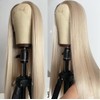 Glueless Platinum Blonde Wigs Human Hair Pre Plucked 13x6 Lace
