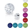 Soul-Cats® Piercing Ball, Screw-On Replacement Ball - Crystal Gel Epoxy
