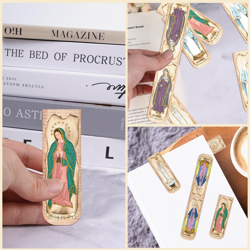 Virgin Mary Christian Bookmarks: 30 Pcs Magnetic Religious Bookmarks, Our