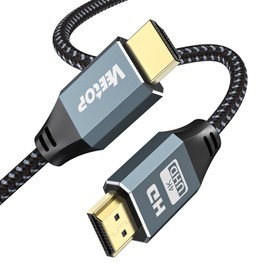 4K HDMI Cable, HDMI 2.0 Standards, 4K 60Hz, 2K, 144Hz, 4096 x 2160p, UHD, 3D, HDR, 18Gbps, ARC, High Speed Ethernet, HDMI Cable, Premium High Speed, Computer Screen Displays TV to TV, Compatible with