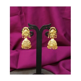 Efulgenz Gold Tone Indian Jewelry for Women Dubai Style Earrings Indian Gold Tone Jhumka Jhumki Earring Set Indian Bridal Jewelry for Wedding Bollywood Fashion Jewelry