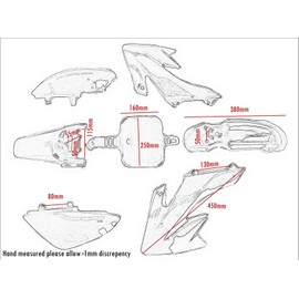 TDR Green Pit Bike PLASTICS CRF50 50cc 70cc 90cc 110cc 120cc 125cc Pit bike Fairing Kit
