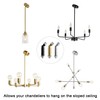 Haligate Brass Sloped Ceiling Adapter for Pendant Light Chandelier CeilingLamp