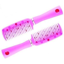 A Beautiful Pink Girls Saloon Hair Comb Hair Brush