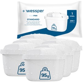 Wessper Water Filter Cartridges Set of 6 | Replacement for Brita Maxtra + Water Filter | Water Filter Cartridges Reduces Chlorine & Limescale | Purer Water | Compatible with Brita Jug