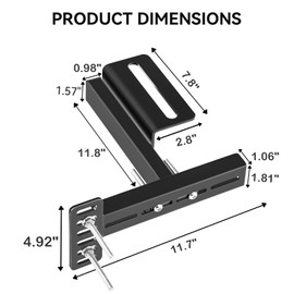 TOPTGO Headboard Bracket Kit for Adjustable Bed Base,Headboard Brackets for Metal Bed Frame,Footboard Extension Kit for Twin, Full ,Queen ,King Size Bed