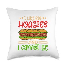 Hoagie Sandwich Hoagie Roll Throw Pillow