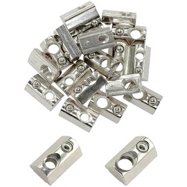 24 PCS Half Round T Slot Nuts with Roll-in Spring Ball for Disasembly of 4040 Series Aluminum Track