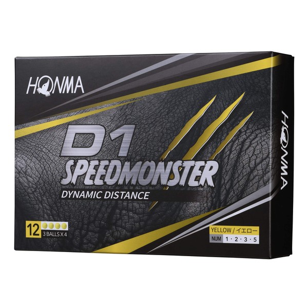 Honma BT2003 Golf Ball D1 SPEED MONSTER Speed Monster 1 Dozen 12 Balls HONMA_YELLOW SPEEDMONSTER