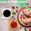 Weecent 8 Pack Acrylic Coasters DIY Cocktail Napkin Holder Clear