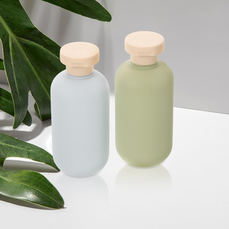 Baluue 2 Pcs Squeeze Bottles with Flip Caps Refillable Plastic