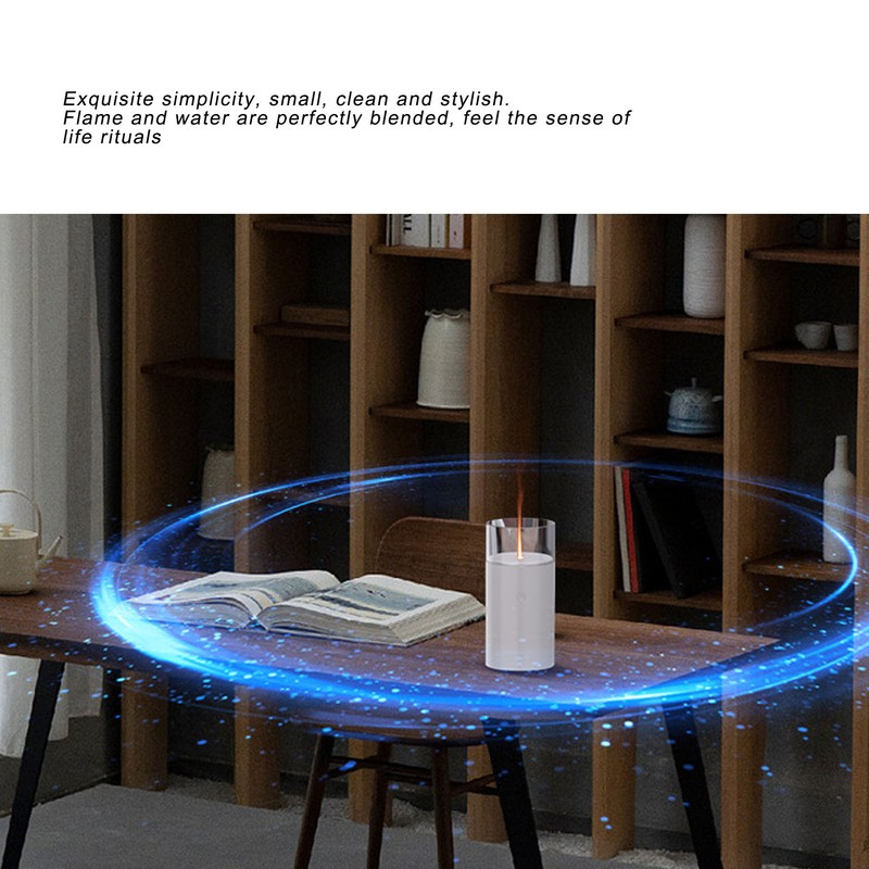 Essential Oil Diffuser 60ml USB Fine Mist 3D Flame Candle