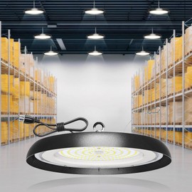 JYSXSHOW 200W UFO LED High Bay Light,30000lm 6000K Daylight 2000W Equivalent with 59inch US Plug Cable Garage Lights Commercial Warehouse Bay Light for Garage Factory Lowbay Area Lighting (B)