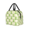 Hulnulnu Cute Frog and Dragonfly Insulated Lunch Bag Reusable Lunch