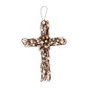 Mud Pie Small Beaded Wire Cross; Small 7" x 4"
