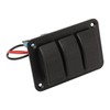 3 Gang Rocker Switch Panel IP65 Waterproof DC12‑24V Blue Light